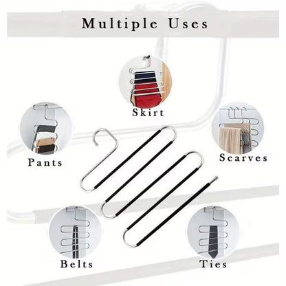 Umeraș din inox cu 5 straturi pentru pantaloni