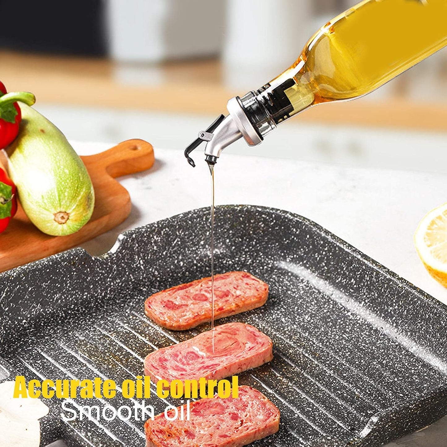 Dozator de ulei sau oțet din sticlă, 250 ml