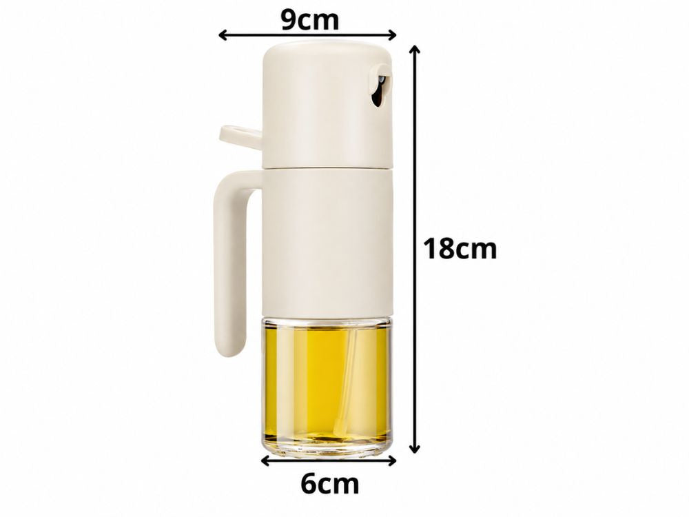 Dozator cu pulverizator de 210 ml, din sticlă