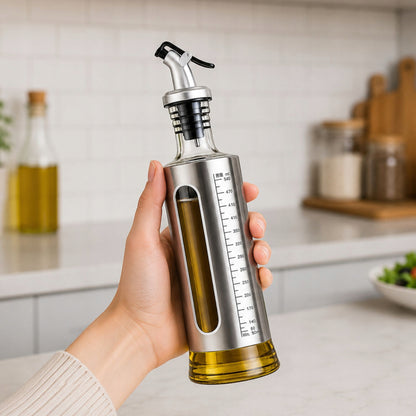 Dozator ulei de 500 ml, cu scală de măsurare și gură de turnare