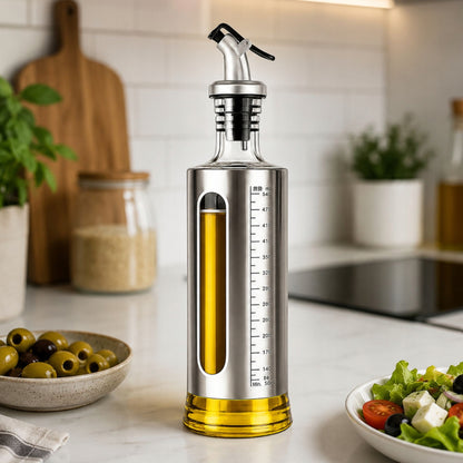 Dozator ulei de 500 ml, cu scală de măsurare și gură de turnare