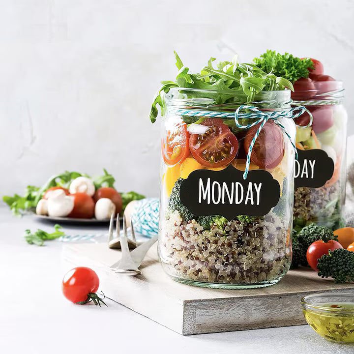 Etichete autoadezive pentru borcane cu marker inclus