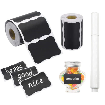 Etichete autoadezive pentru borcane cu marker inclus