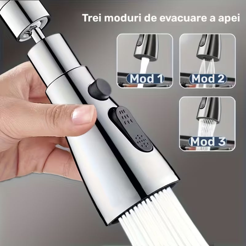 Extensie robinet, 3 moduri de pulverizare