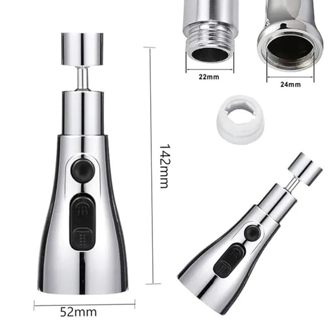 Extensie robinet, 3 moduri de pulverizare