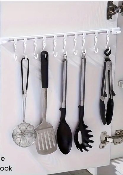 Suport agățat glisant cu 10 cârlige