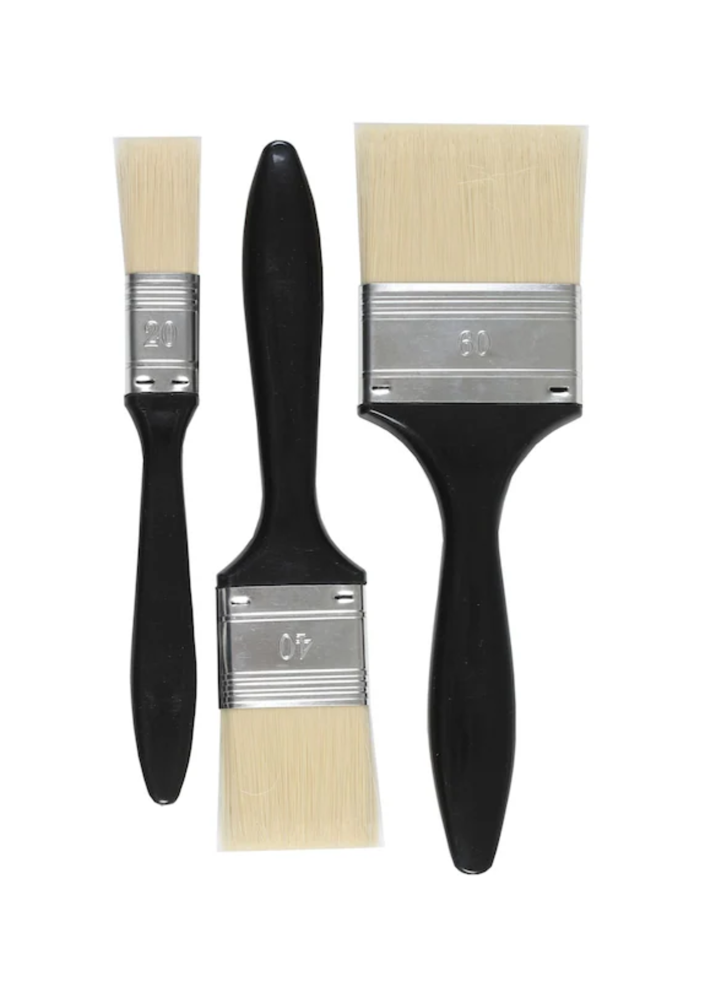 Set 3 pensule de vopsit de 2,5,8 cm