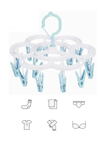 Uscător de rufe cu 16 cârlige, rotire 360 grade