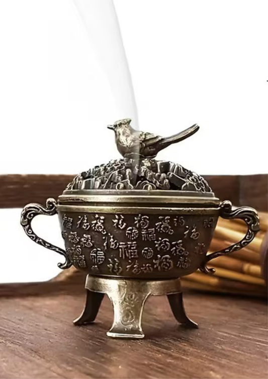 Suport tămâie din alamă cu model oriental