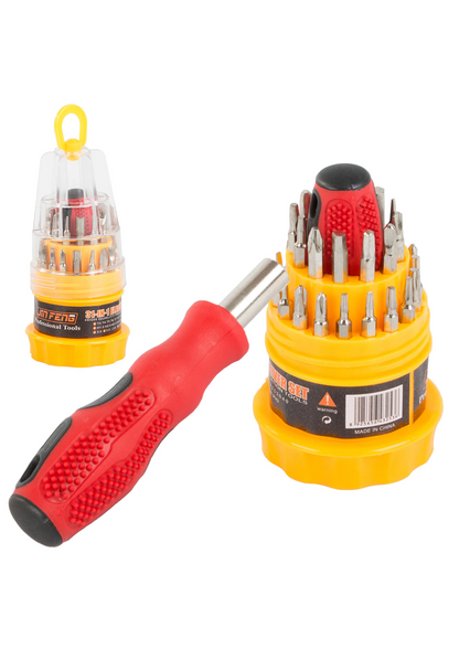 Șurubelnițe de precizie Torx, 31 buc, magnetice