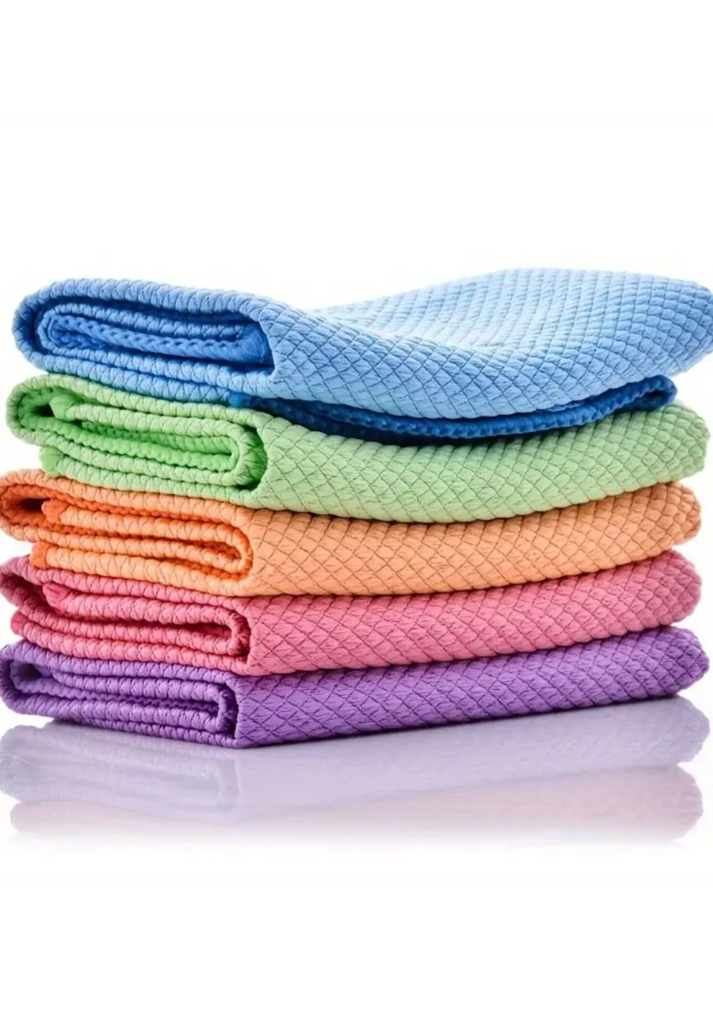 Set 5 prosoape din microfibră, model solzi de pește