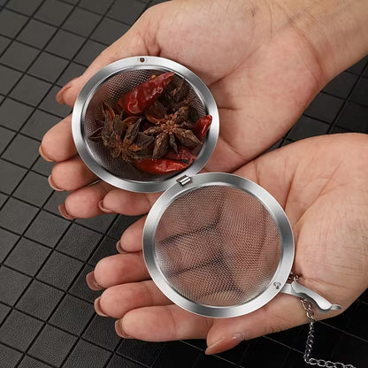 Infuzor de ceai cu bilă de oțel și lanț