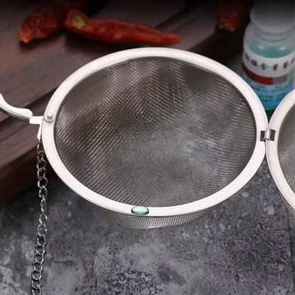 Infuzor de ceai cu bilă de oțel și lanț