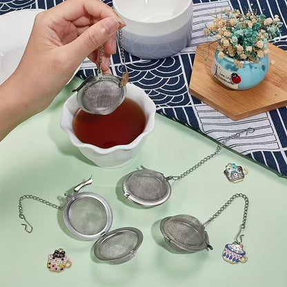 Infuzor de ceai cu bilă de oțel și lanț