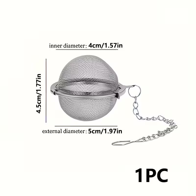 Infuzor de ceai cu bilă de oțel și lanț