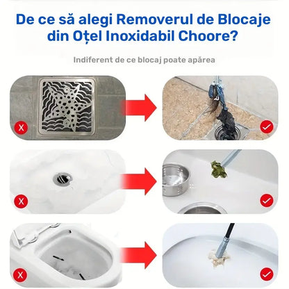 Instrument desfundat țevi de scurgere cu 4 brațe