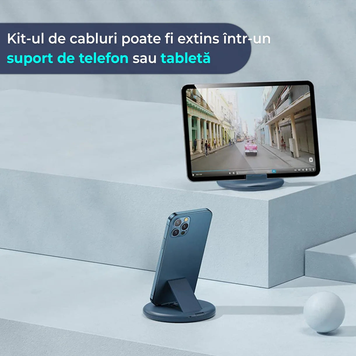 Kit portabil 5 în 1 de cabluri USB și adaptoare
