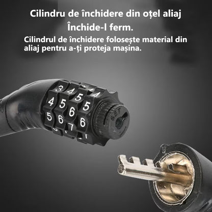 Antifurt bicicletă, lacăt digital cu parola, rezistent la taiere