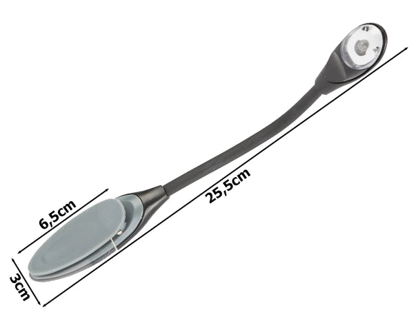 Lampă cu clips LED flexibilă pentru citit