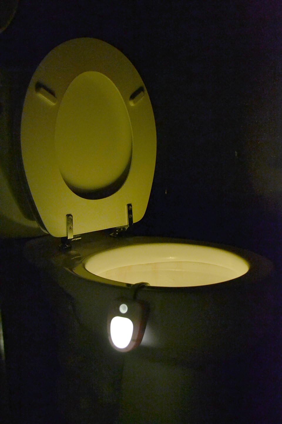 Lampa WC cu senzor de mișcare și LED colorat
