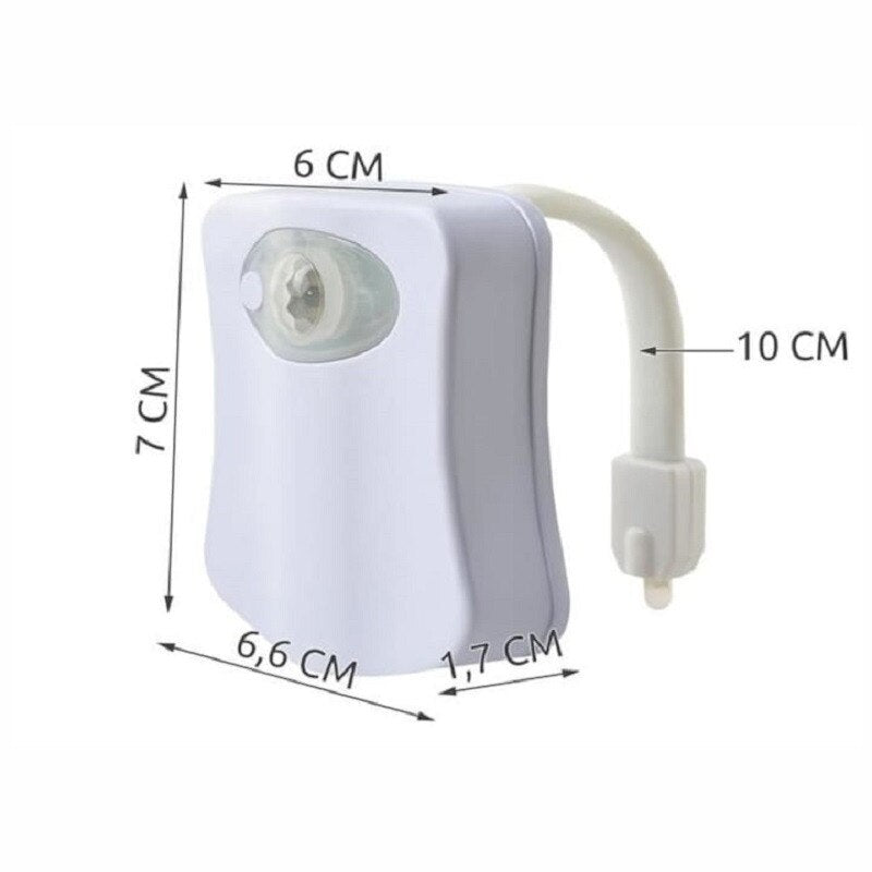 Lampa WC cu senzor de mișcare și LED colorat