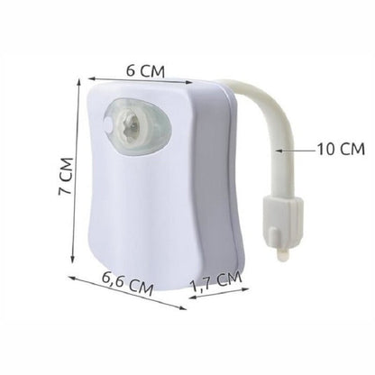 Lampa WC cu senzor de mișcare și LED colorat