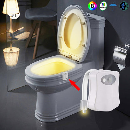 Lampa WC cu senzor de mișcare și LED colorat