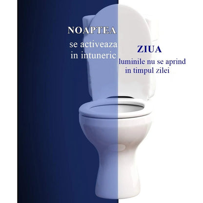 Lampa WC cu senzor de mișcare și LED colorat