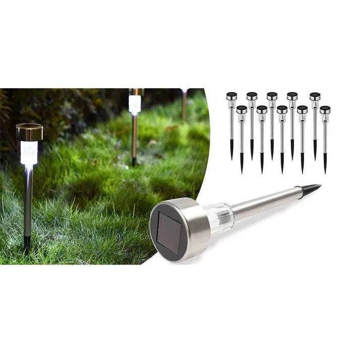 Lampă solară de grădină, lumină rece, 30x4 cm