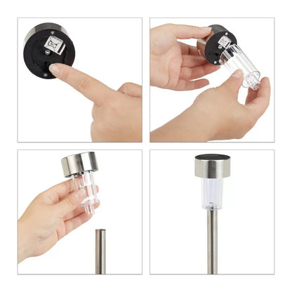 Lampă solară de grădină, lumină rece, 30x4 cm