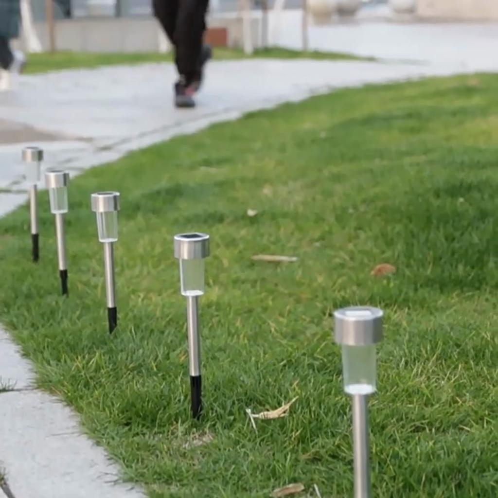 Lampă solară de grădină, lumină rece, 30x4 cm