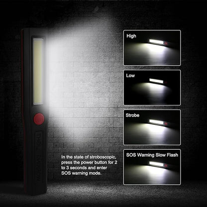 Lanternă atelier, COB, 1W, magnetică, alimentare cu baterii