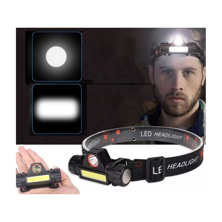 Lanternă frontală COB 4 în 1 cu magnet