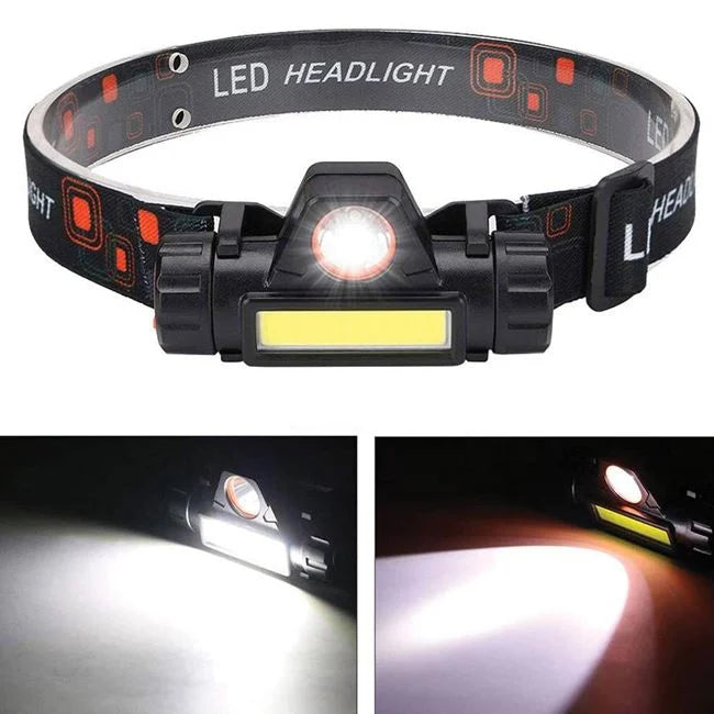 Lanternă frontală COB 4 în 1 cu magnet