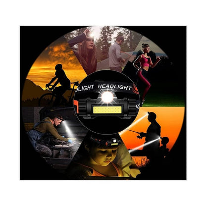 Lanternă frontală COB 4 în 1 cu magnet