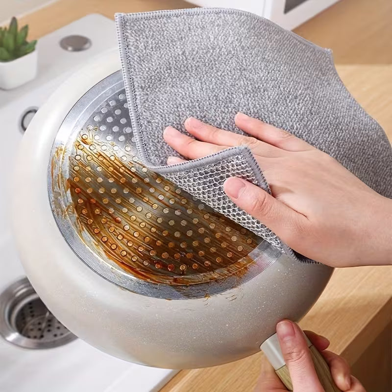 Set 5 lavete cu două fețe, microfibră și sârmă