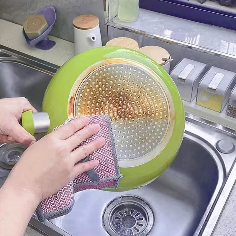 Set 5 lavete cu două fețe, microfibră și sârmă