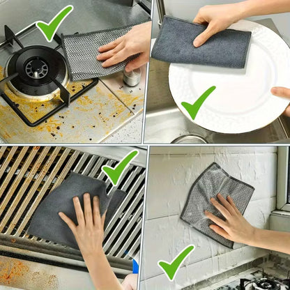 Set 5 lavete cu două fețe, microfibră și sârmă