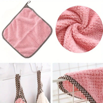 Set 5 lavete de curățat din microfibră cu agățare