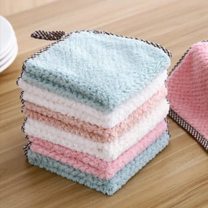 Set 5 lavete de curățat din microfibră cu agățare