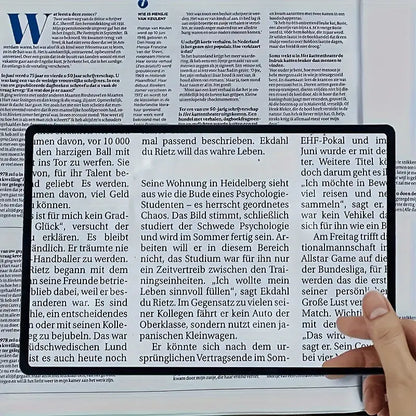 Lupă pentru citit, zoom optic 3x, transparent