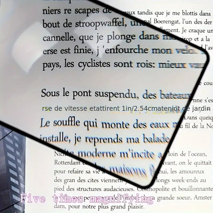 Lupă pentru citit, zoom optic 3x, transparent