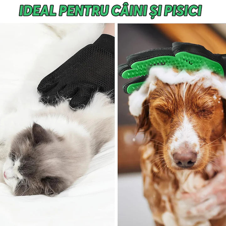 Mănușă pentru periat animale de companie