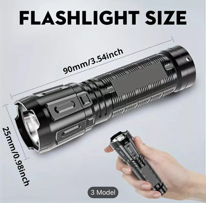 Mini lanteră LED, reîncărcabilă USB, 3 moduri iluminare