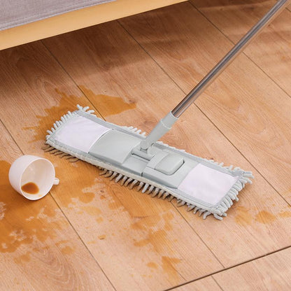 Mop plat din microfibră cu mâner telescopic