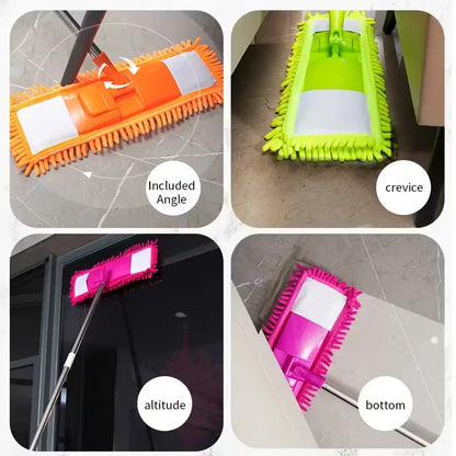 Mop plat din microfibră cu mâner telescopic