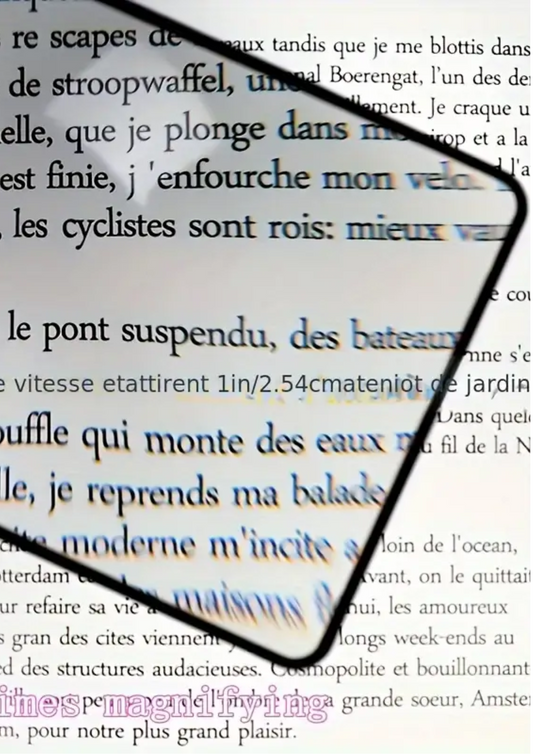 Lupă pentru citit, zoom optic 3x, transparent