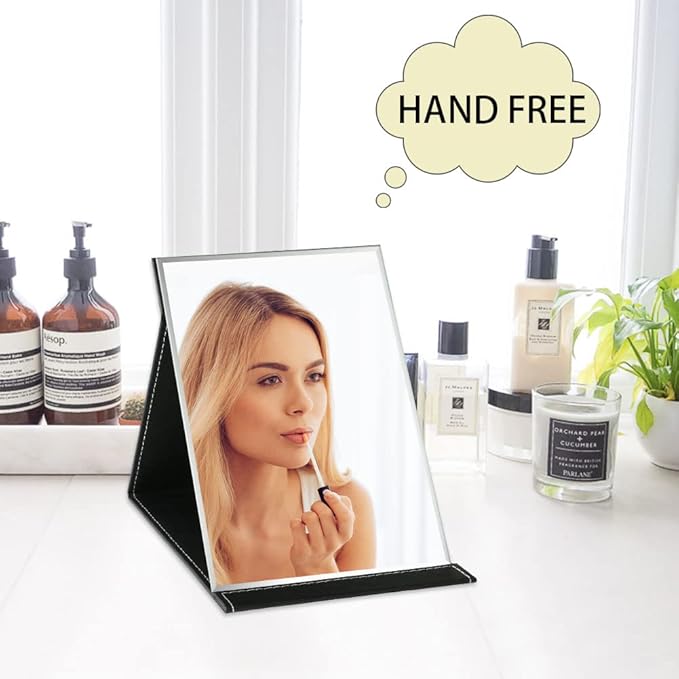 Oglindă cosmetică pliabilă, portabilă, 21 cm