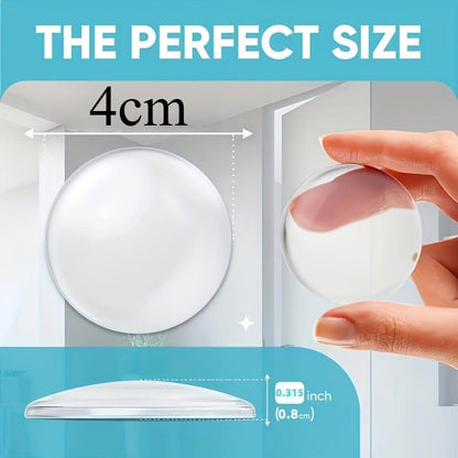 Set de 8 opritoare pentru usi, transparent, silicon