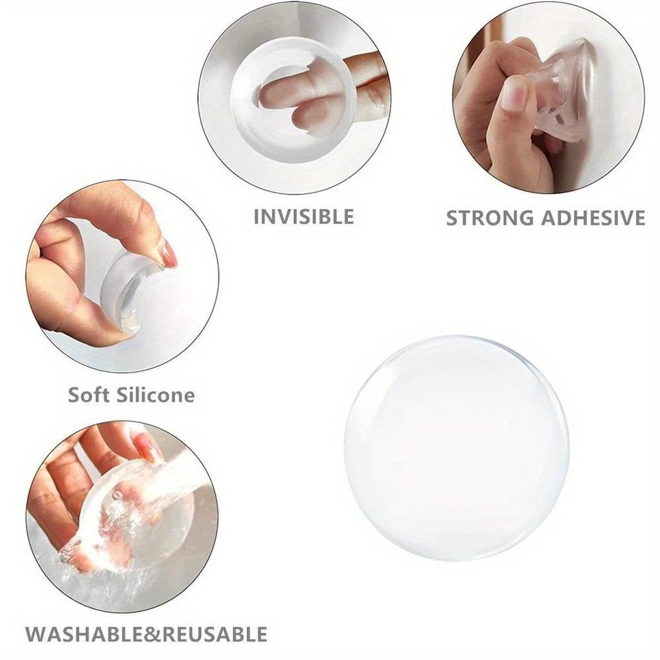 Set de 8 opritoare pentru usi, transparent, silicon